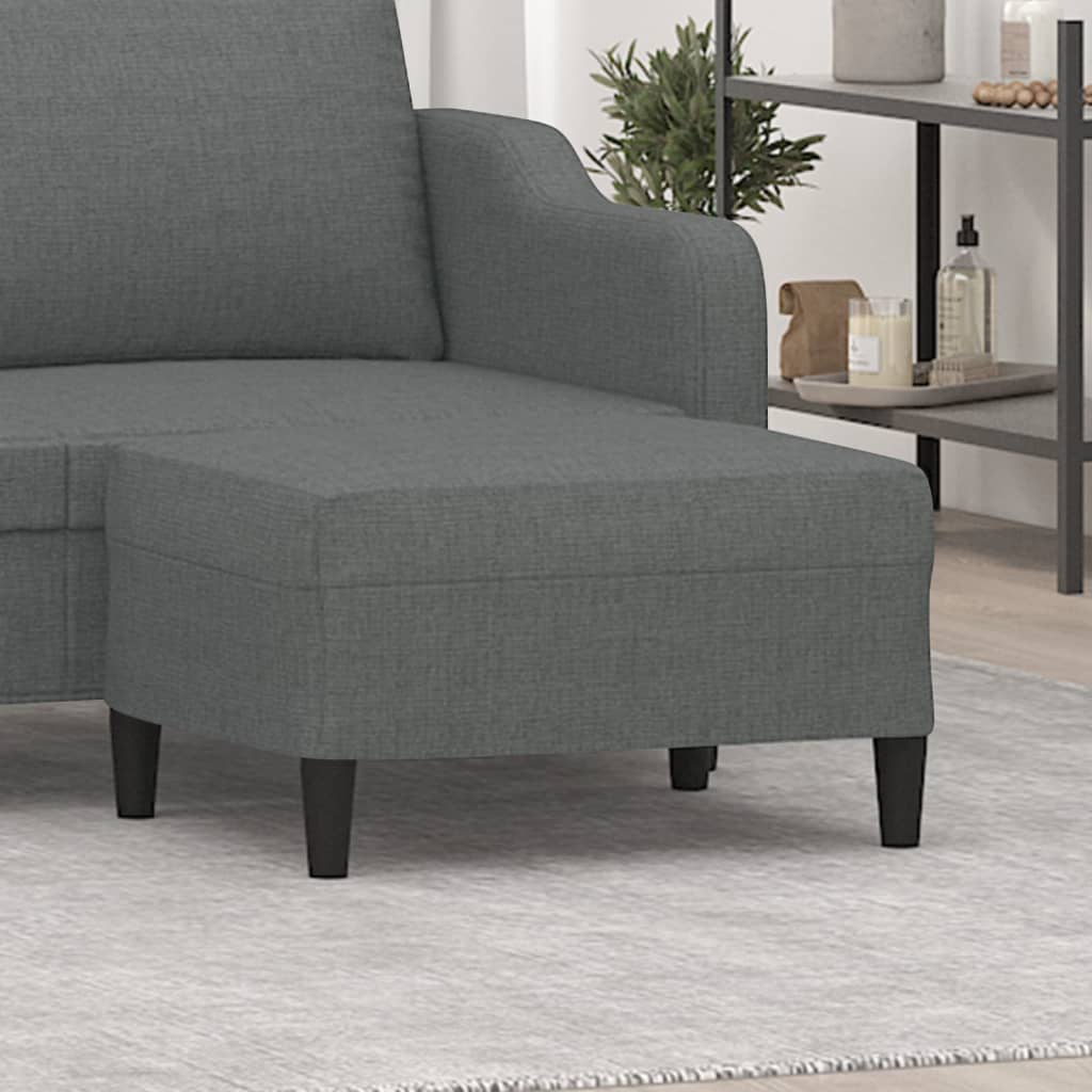vidaXL Taburet, gri închis, 70x55x41 cm, material textil vidaXL Taburet, gri închis, 70x55x41 cm, material textil