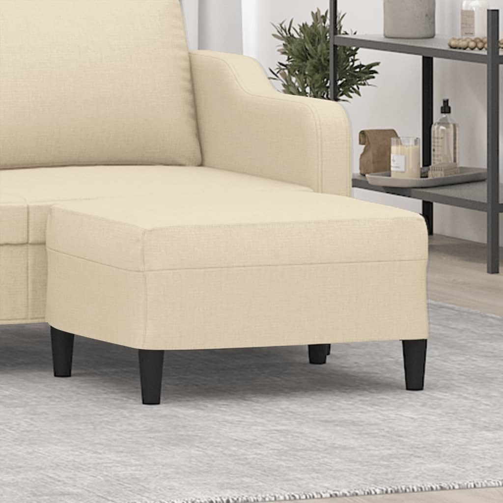 vidaXL Taburet, crem, 70x55x41 cm, material textil vidaXL Taburet, crem, 70x55x41 cm, material textil