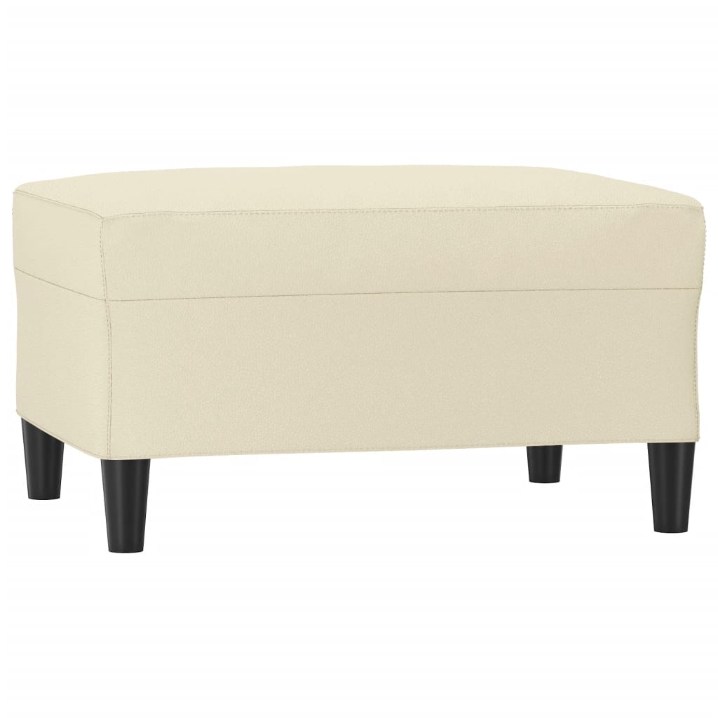 vidaXL Taburet, crem, 70x55x41 cm, piele ecologică vidaXL Taburet, crem, 70x55x41 cm, piele ecologică