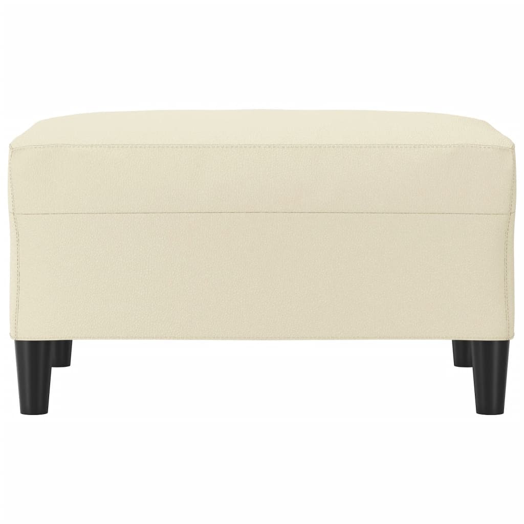 vidaXL Taburet, crem, 70x55x41 cm, piele ecologică vidaXL Taburet, crem, 70x55x41 cm, piele ecologică