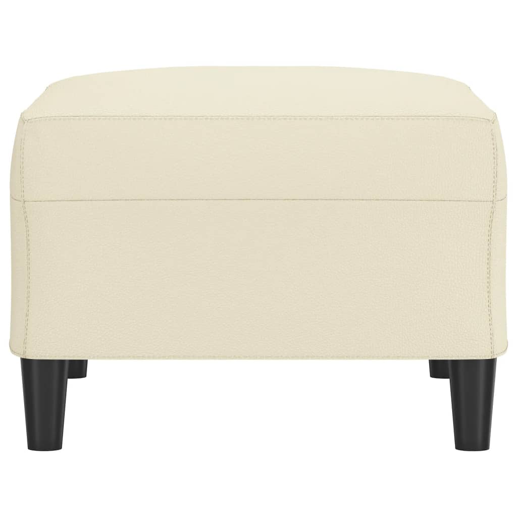 vidaXL Taburet, crem, 70x55x41 cm, piele ecologică vidaXL Taburet, crem, 70x55x41 cm, piele ecologică