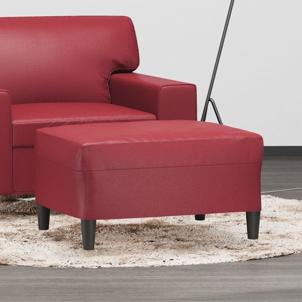vidaXL Taburet, roșu vin, 70x55x41 cm, piele ecologică vidaXL Taburet, roșu vin, 70x55x41 cm, piele ecologică