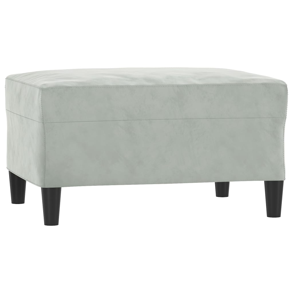 vidaXL Taburet, gri deschis, 70x55x41 cm, catifea vidaXL Taburet, gri deschis, 70x55x41 cm, catifea