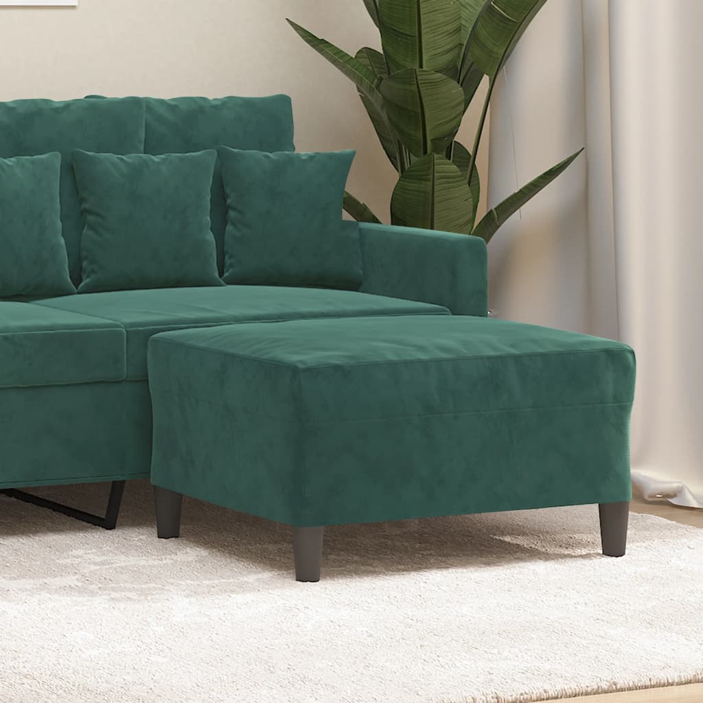 vidaXL Taburet, verde închis, 70x55x41 cm, catifea vidaXL Taburet, verde închis, 70x55x41 cm, catifea