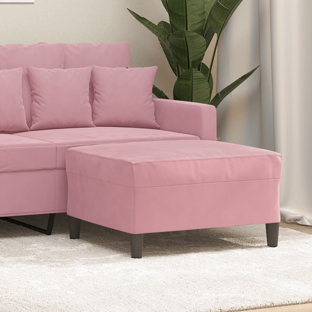 vidaXL Taburet, roz, 70x55x41 cm, catifea vidaXL Taburet, roz, 70x55x41 cm, catifea