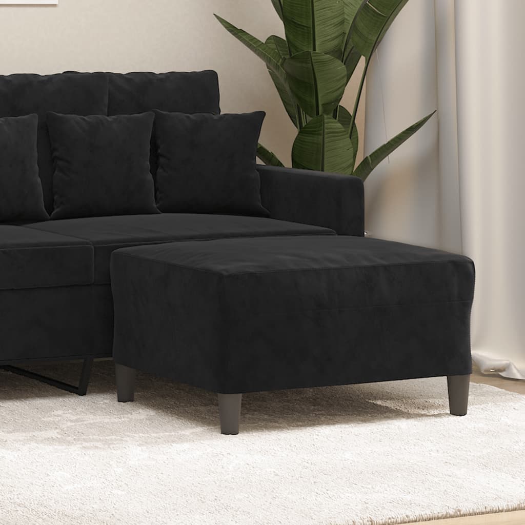 vidaXL Taburet, negru, 70x55x41 cm, catifea vidaXL Taburet, negru, 70x55x41 cm, catifea