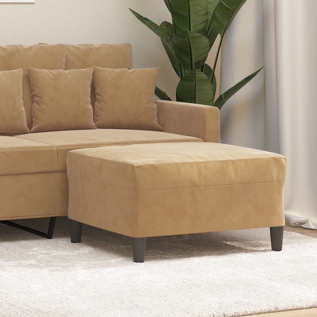 vidaXL Taburet, maro, 70x55x41 cm, catifea vidaXL Taburet, maro, 70x55x41 cm, catifea