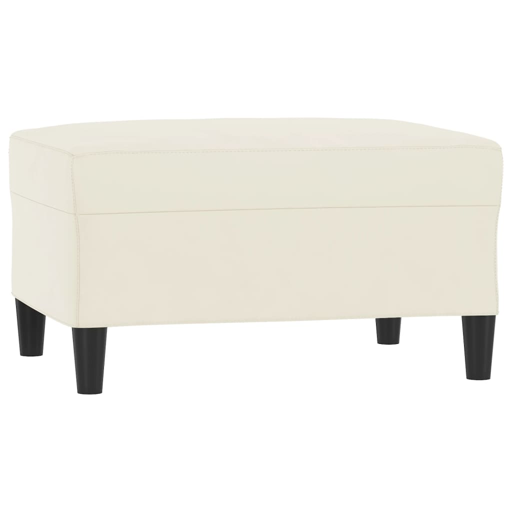vidaXL Taburet, crem, 70x55x41 cm, catifea vidaXL Taburet, crem, 70x55x41 cm, catifea