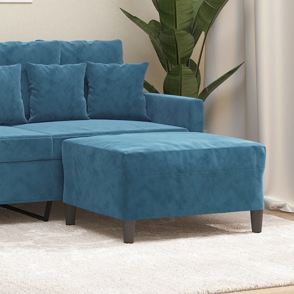 vidaXL Taburet, albastru, 70x55x41 cm, catifea vidaXL Taburet, albastru, 70x55x41 cm, catifea