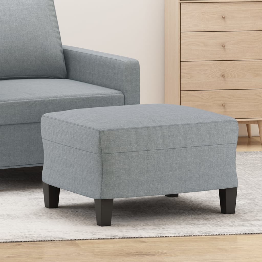 vidaXL Taburet, gri deschis, 60x50x41 cm, material textil vidaXL Taburet, gri deschis, 60x50x41 cm, material textil