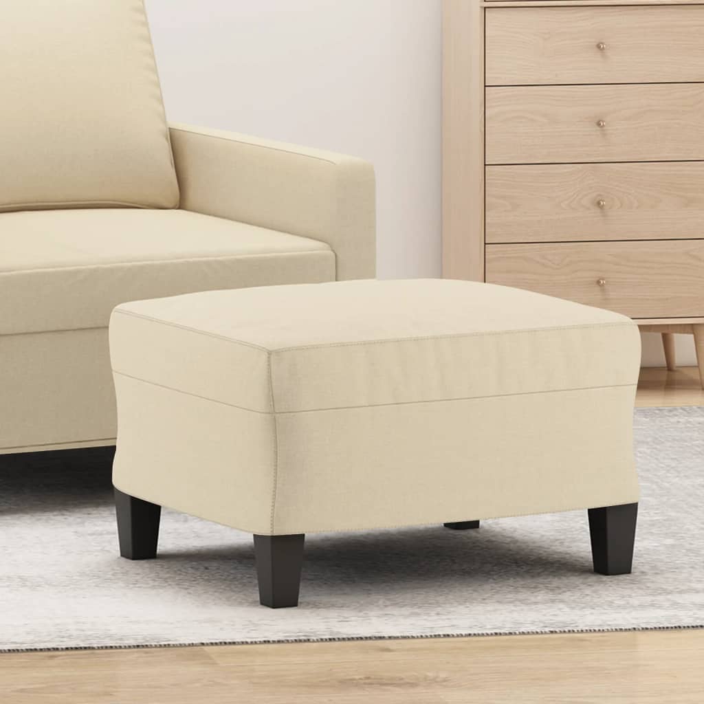 vidaXL Taburet, crem, 60x50x41 cm, material textil vidaXL Taburet, crem, 60x50x41 cm, material textil