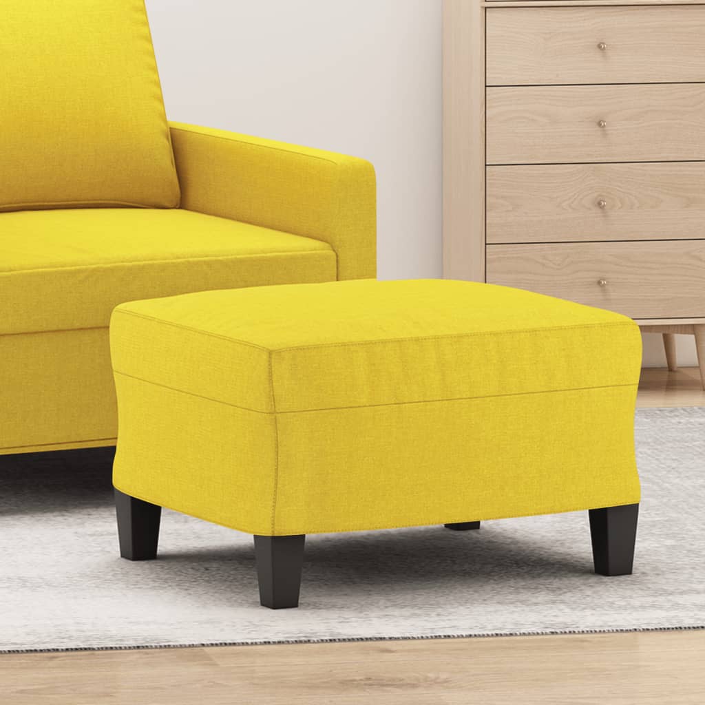 vidaXL Taburet, galben deschis, 60x50x41 cm, material textil vidaXL Taburet, galben deschis, 60x50x41 cm, material textil