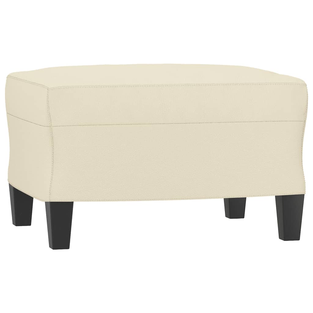 vidaXL Taburet, crem, 60x50x41 cm, piele ecologică vidaXL Taburet, crem, 60x50x41 cm, piele ecologică