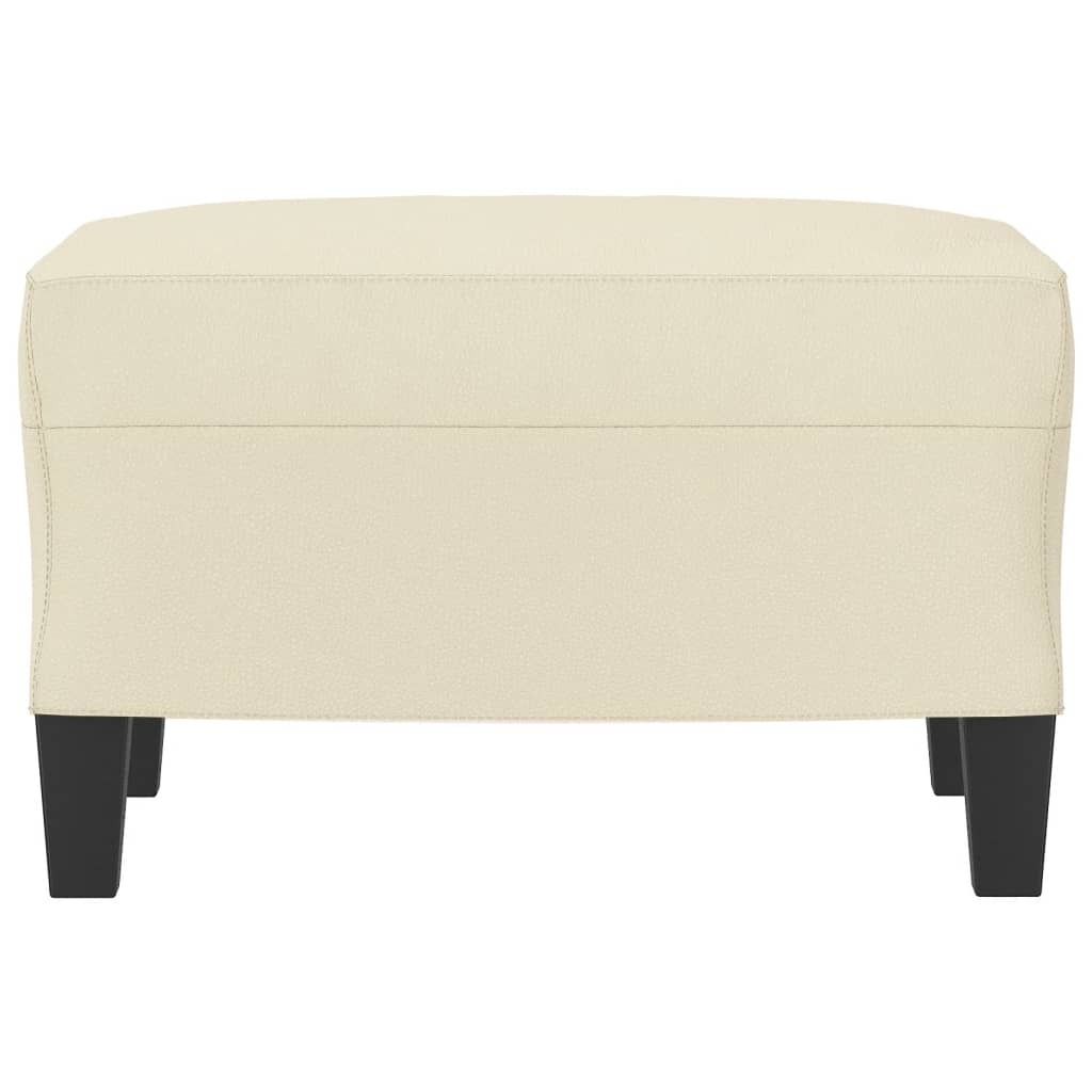 vidaXL Taburet, crem, 60x50x41 cm, piele ecologică vidaXL Taburet, crem, 60x50x41 cm, piele ecologică