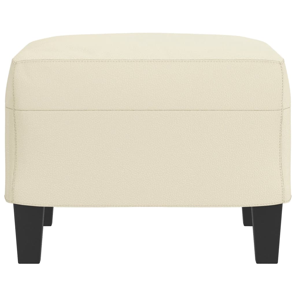 vidaXL Taburet, crem, 60x50x41 cm, piele ecologică vidaXL Taburet, crem, 60x50x41 cm, piele ecologică