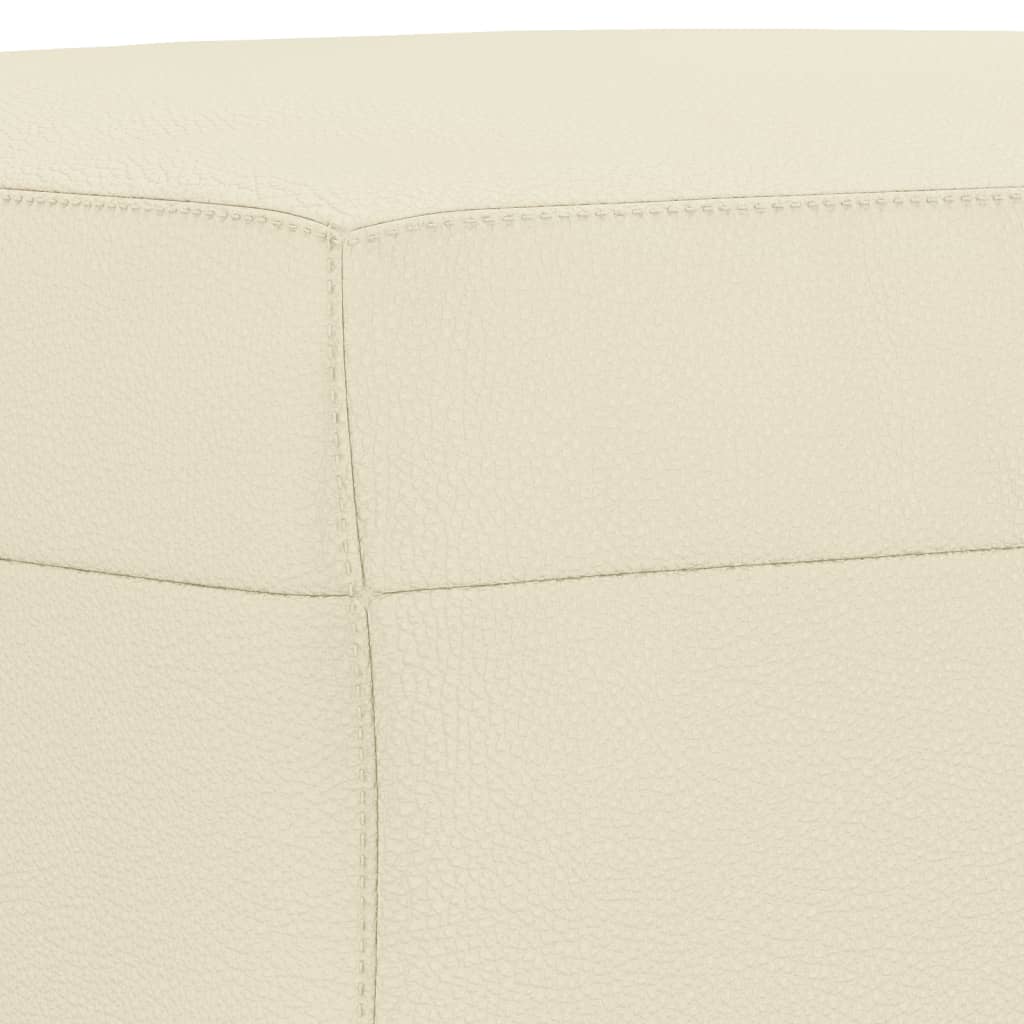 vidaXL Taburet, crem, 60x50x41 cm, piele ecologică vidaXL Taburet, crem, 60x50x41 cm, piele ecologică