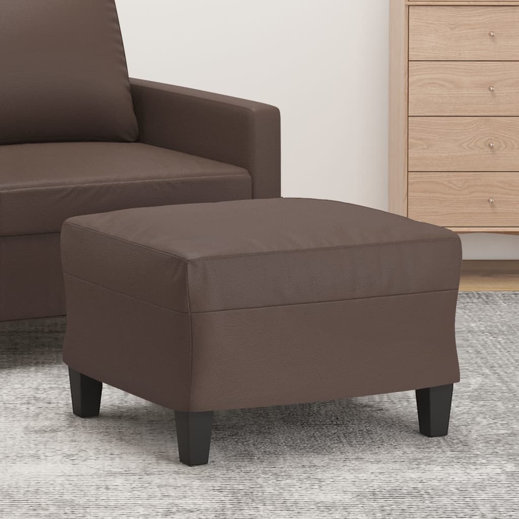 vidaXL Taburet, maro, 60x50x41 cm, piele ecologică vidaXL Taburet, maro, 60x50x41 cm, piele ecologică