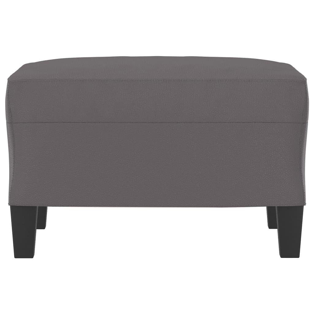 vidaXL Taburet, gri, 60x50x41 cm, piele ecologică vidaXL Taburet, gri, 60x50x41 cm, piele ecologică