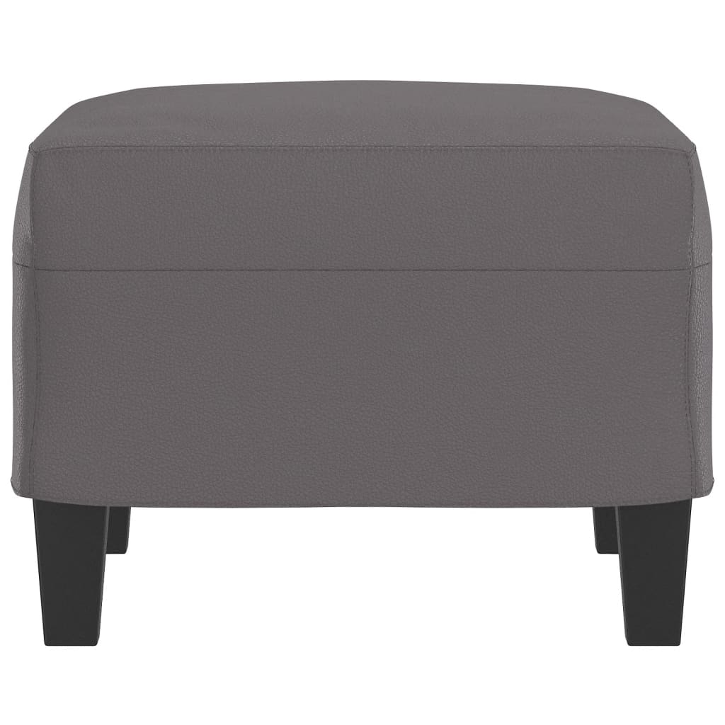 vidaXL Taburet, gri, 60x50x41 cm, piele ecologică vidaXL Taburet, gri, 60x50x41 cm, piele ecologică