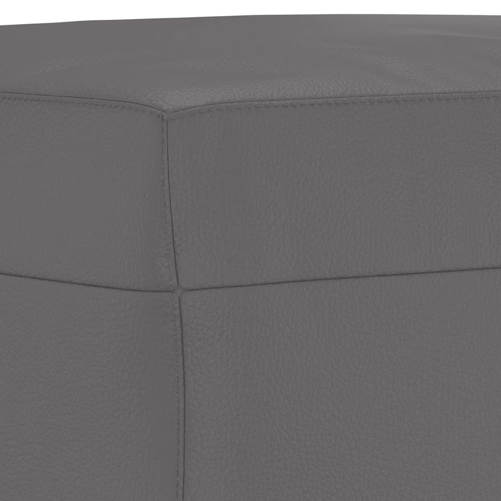 vidaXL Taburet, gri, 60x50x41 cm, piele ecologică vidaXL Taburet, gri, 60x50x41 cm, piele ecologică