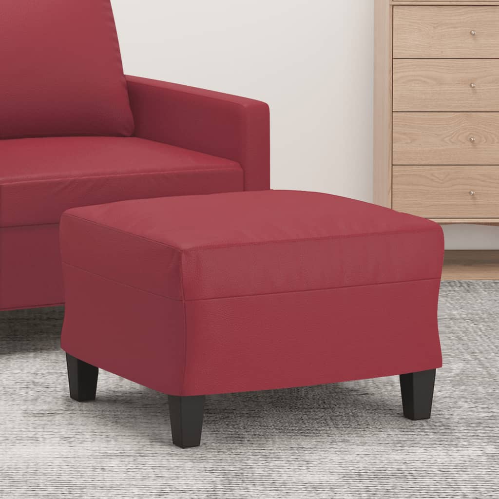 vidaXL Taburet, roșu vin, 60x50x41 cm, piele ecologică vidaXL Taburet, roșu vin, 60x50x41 cm, piele ecologică
