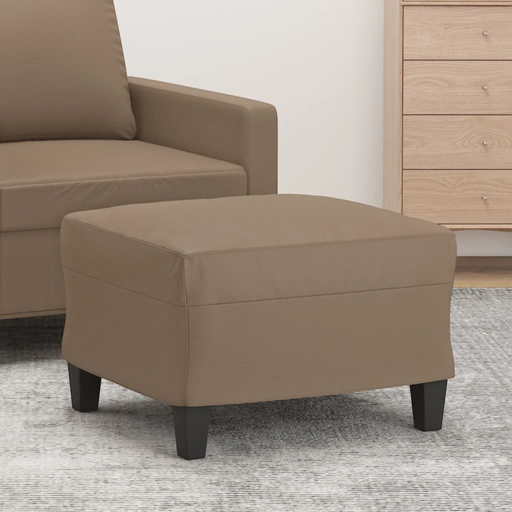 vidaXL Taburet, cappuccino, 60x50x41 cm, piele ecologică vidaXL Taburet, cappuccino, 60x50x41 cm, piele ecologică