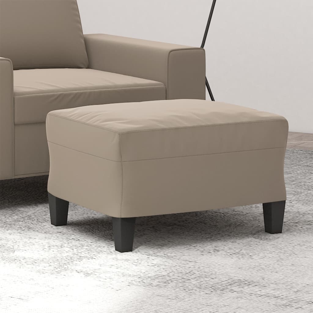 vidaXL Taburet, gri taupe, 60x50x41 cm, microfibră vidaXL Taburet, gri taupe, 60x50x41 cm, microfibră