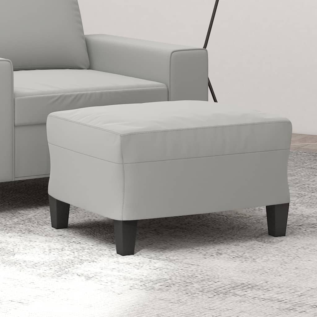 vidaXL Taburet, gri deschis, 60x50x41 cm, microfibră vidaXL Taburet, gri deschis, 60x50x41 cm, microfibră