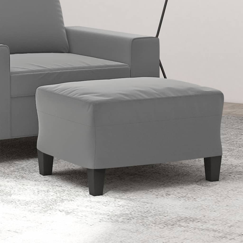 vidaXL Taburet, gri închis, 60x50x41 cm, microfibră vidaXL Taburet, gri închis, 60x50x41 cm, microfibră