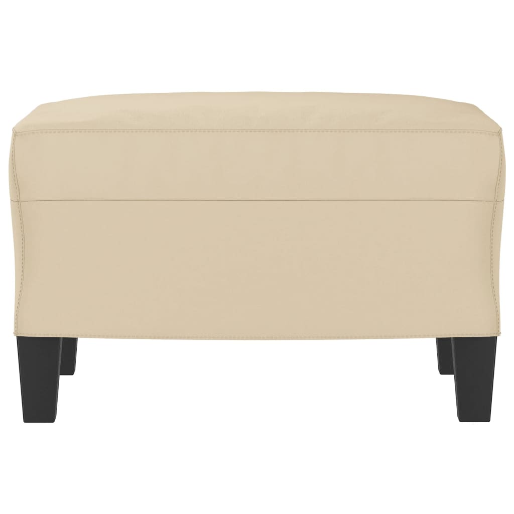 vidaXL Taburet, crem, 60x50x41 cm, microfibră vidaXL Taburet, crem, 60x50x41 cm, microfibră