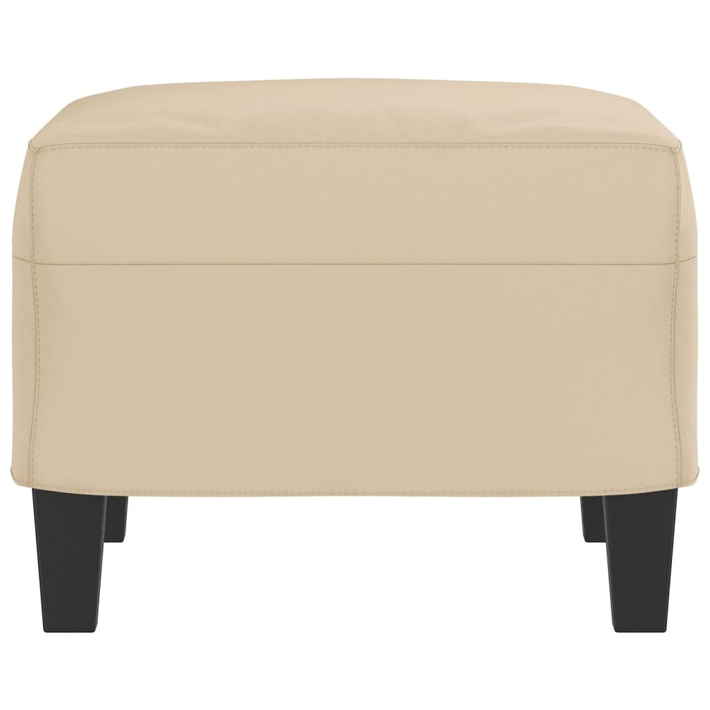 vidaXL Taburet, crem, 60x50x41 cm, microfibră vidaXL Taburet, crem, 60x50x41 cm, microfibră