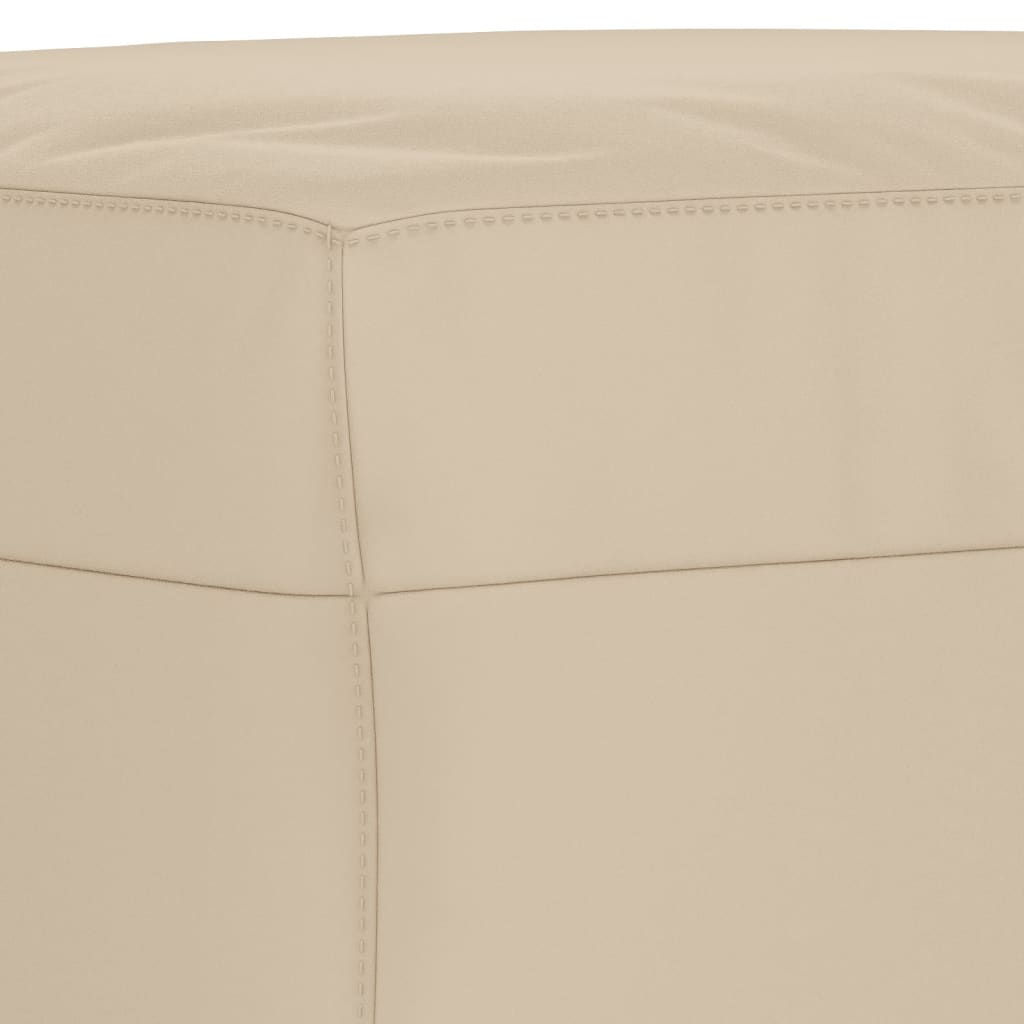 vidaXL Taburet, crem, 60x50x41 cm, microfibră vidaXL Taburet, crem, 60x50x41 cm, microfibră