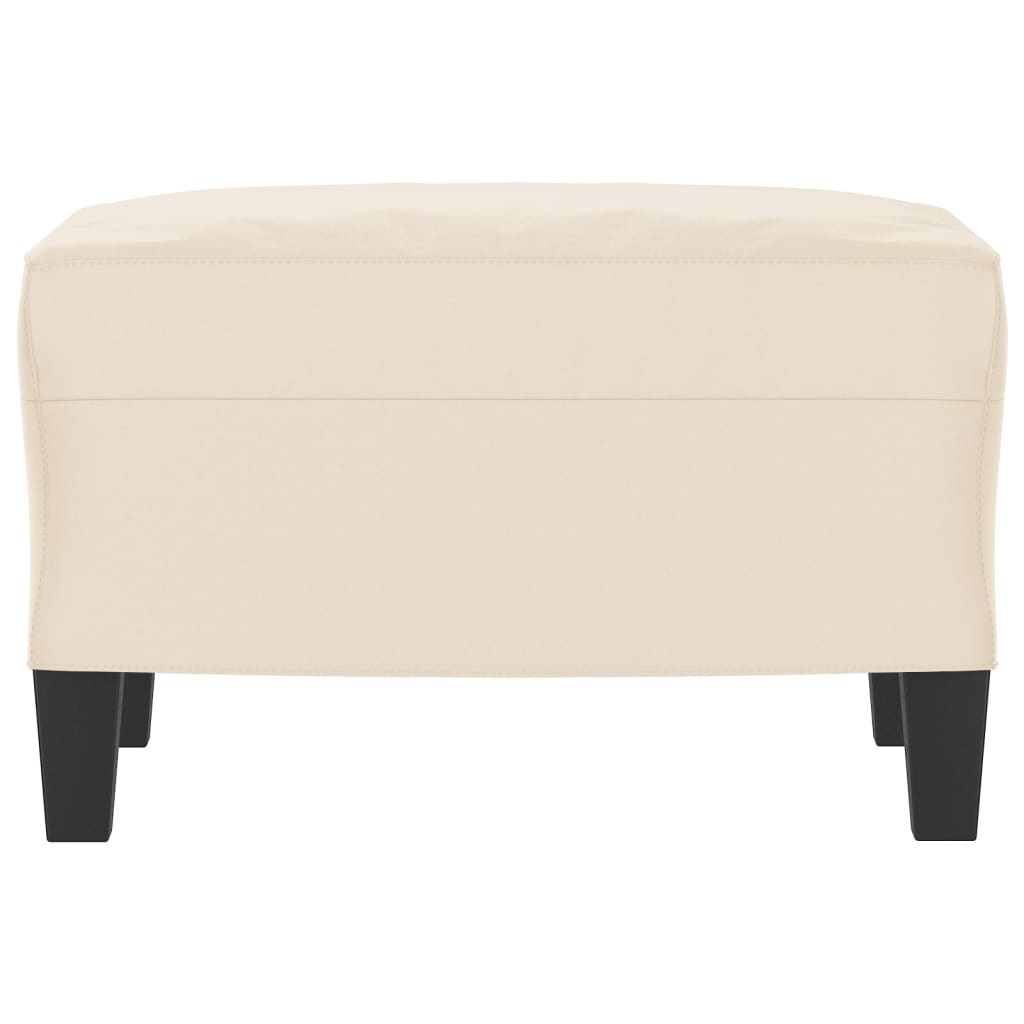 vidaXL Taburet, bej, 60x50x41 cm, țesătură microfibră vidaXL Taburet, bej, 60x50x41 cm, țesătură microfibră