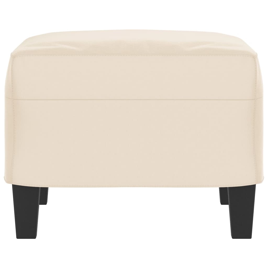 vidaXL Taburet, bej, 60x50x41 cm, țesătură microfibră vidaXL Taburet, bej, 60x50x41 cm, țesătură microfibră