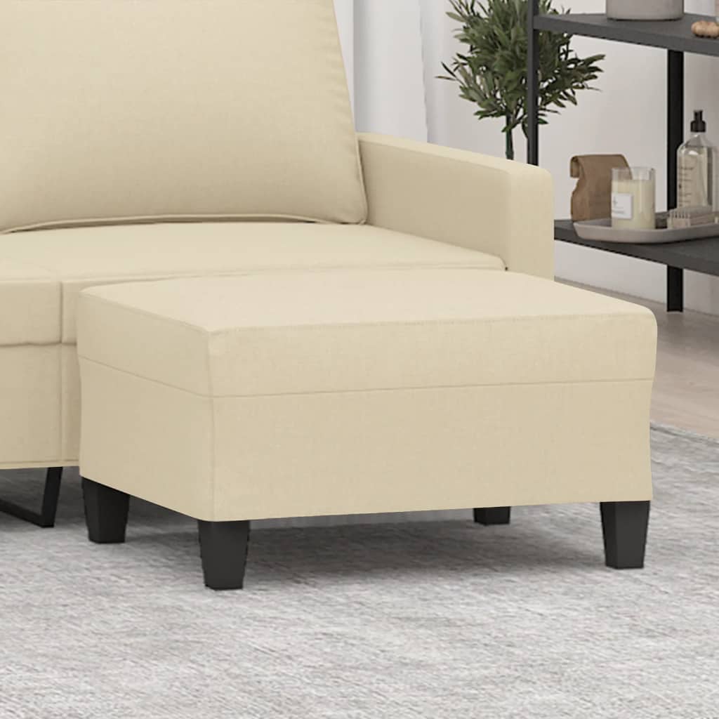 vidaXL Taburet, crem, 70x55x41 cm, material textil vidaXL Taburet, crem, 70x55x41 cm, material textil