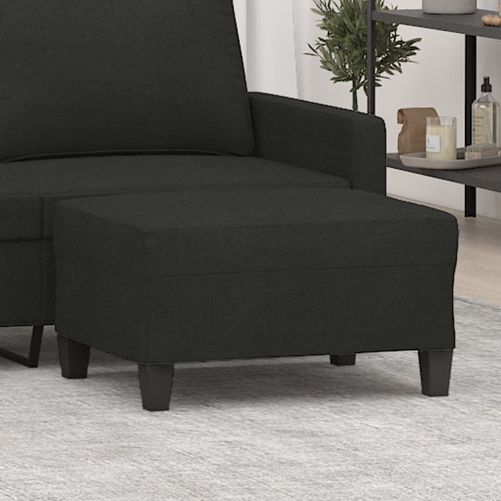 vidaXL Taburet, negru, 70x55x41 cm, material textil vidaXL Taburet, negru, 70x55x41 cm, material textil