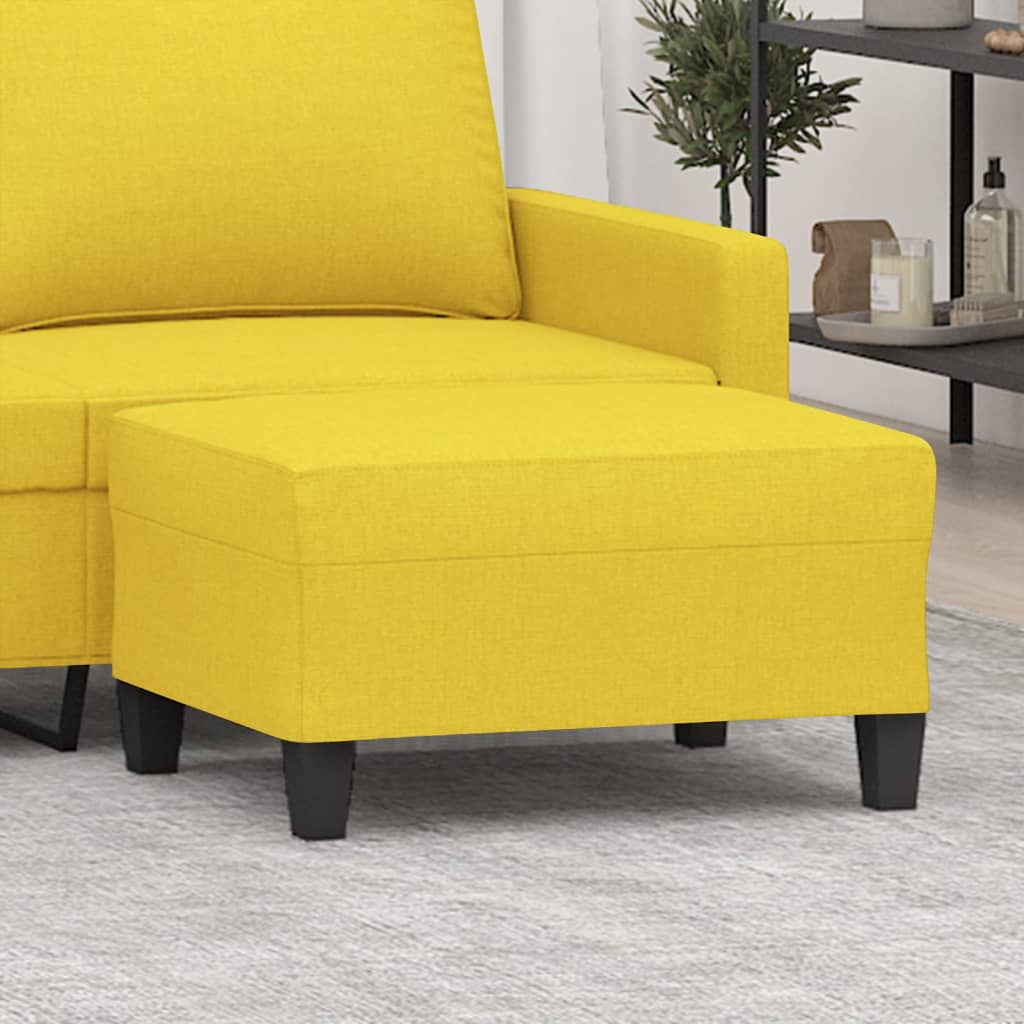vidaXL Taburet, galben deschis, 70x55x41 cm, material textil vidaXL Taburet, galben deschis, 70x55x41 cm, material textil