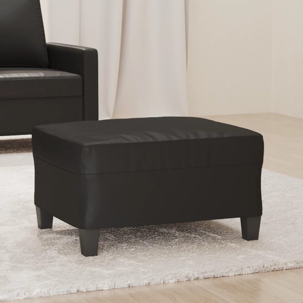 vidaXL Taburet, negru, 70x55x41 cm, piele ecologică vidaXL Taburet, negru, 70x55x41 cm, piele ecologică