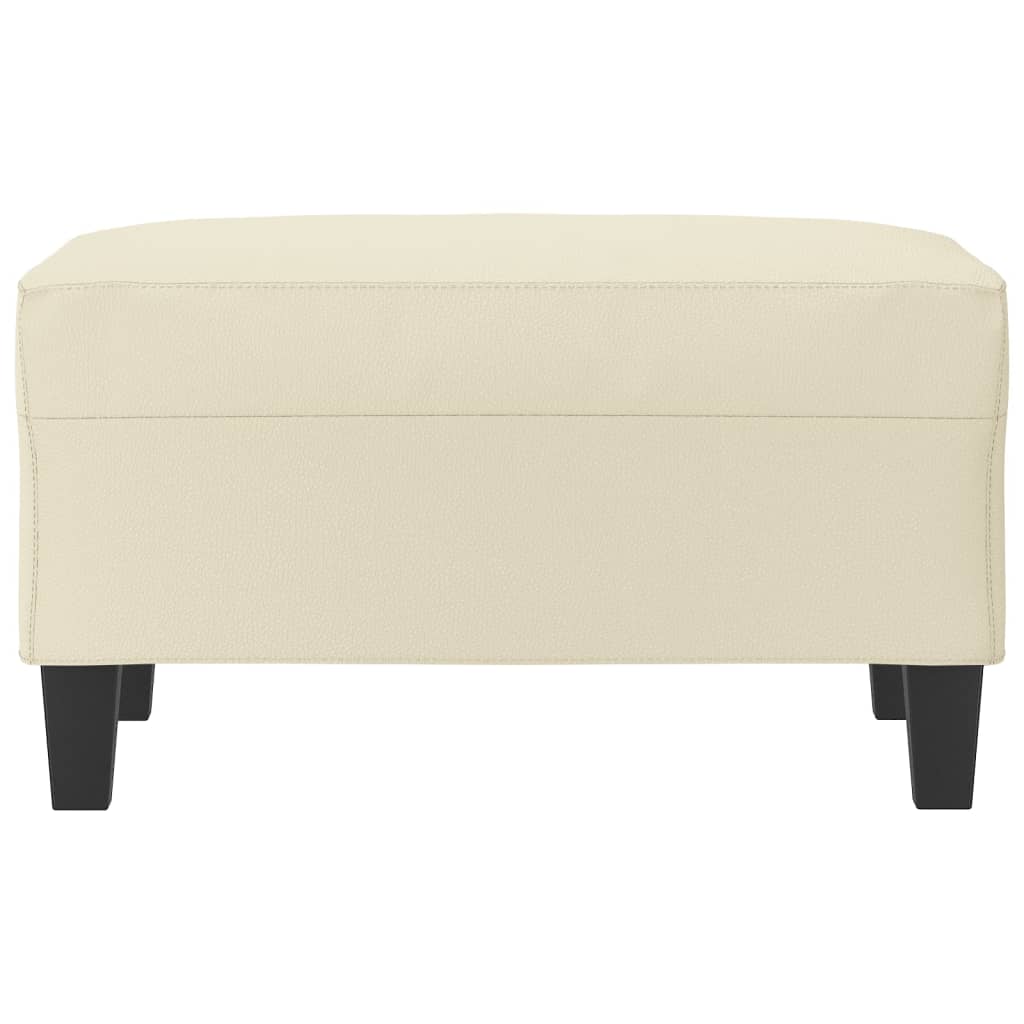 vidaXL Taburet, crem, 70x55x41 cm, piele ecologică vidaXL Taburet, crem, 70x55x41 cm, piele ecologică