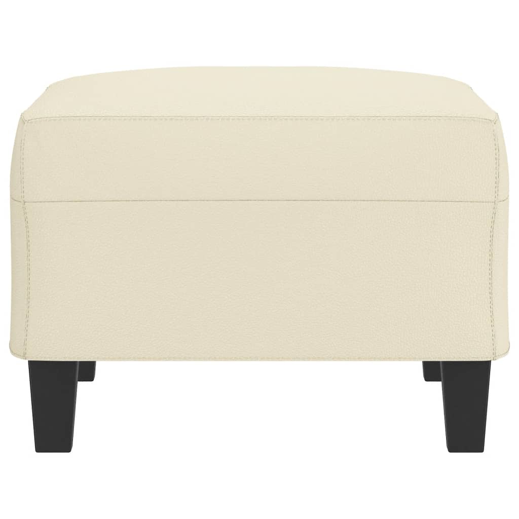 vidaXL Taburet, crem, 70x55x41 cm, piele ecologică vidaXL Taburet, crem, 70x55x41 cm, piele ecologică