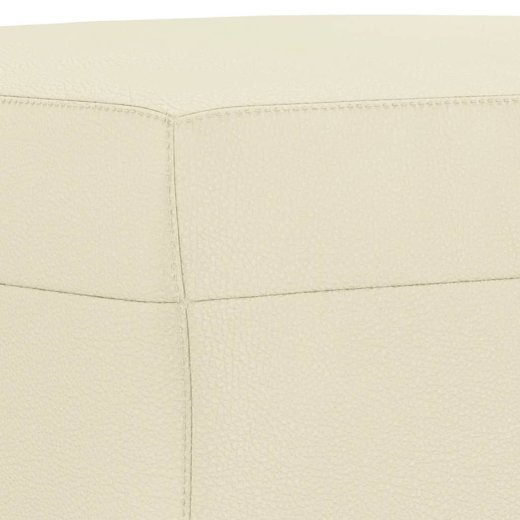 vidaXL Taburet, crem, 70x55x41 cm, piele ecologică vidaXL Taburet, crem, 70x55x41 cm, piele ecologică