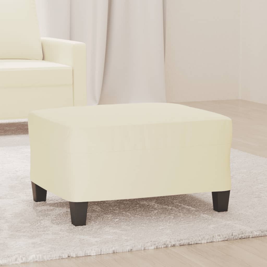 vidaXL Taburet, crem, 70x55x41 cm, piele ecologică vidaXL Taburet, crem, 70x55x41 cm, piele ecologică