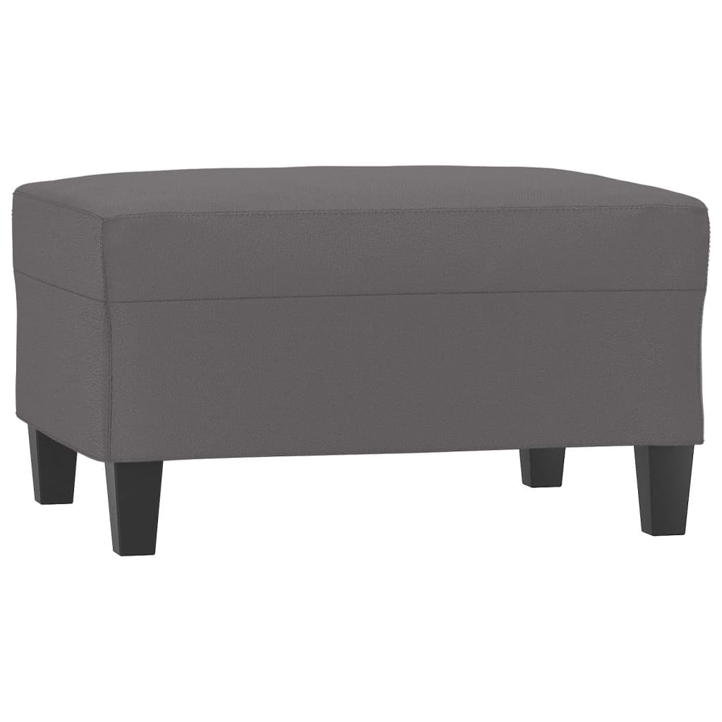 vidaXL Taburet, gri, 70x55x41 cm, piele ecologică vidaXL Taburet, gri, 70x55x41 cm, piele ecologică