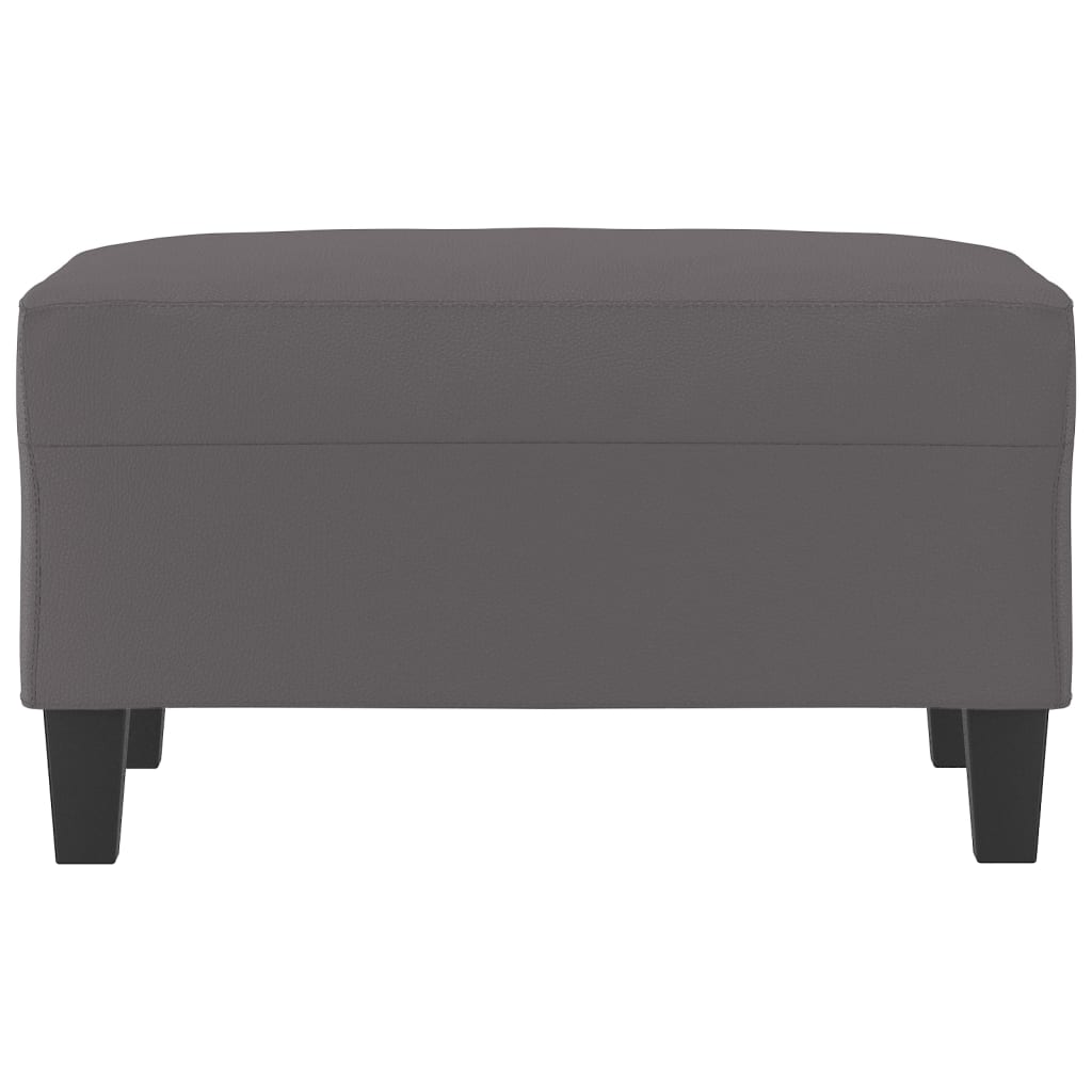 vidaXL Taburet, gri, 70x55x41 cm, piele ecologică vidaXL Taburet, gri, 70x55x41 cm, piele ecologică