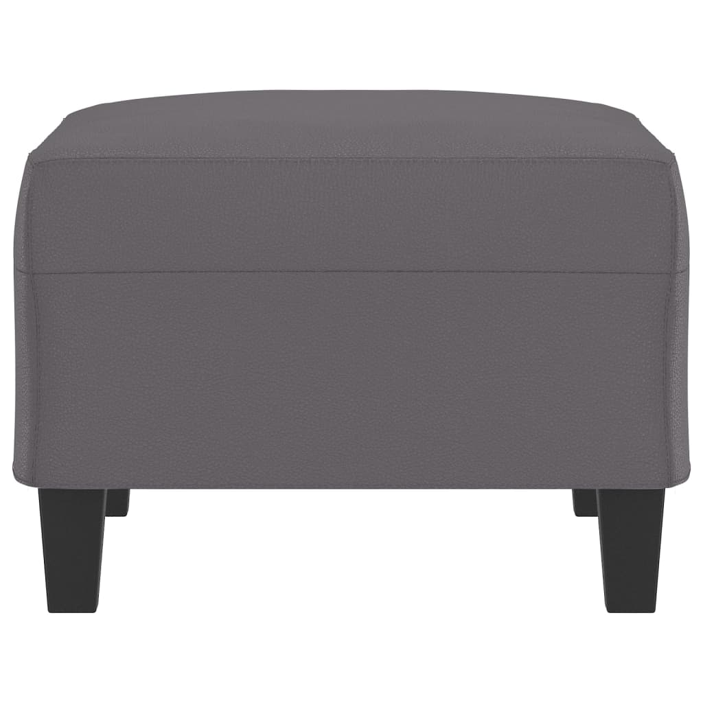 vidaXL Taburet, gri, 70x55x41 cm, piele ecologică vidaXL Taburet, gri, 70x55x41 cm, piele ecologică