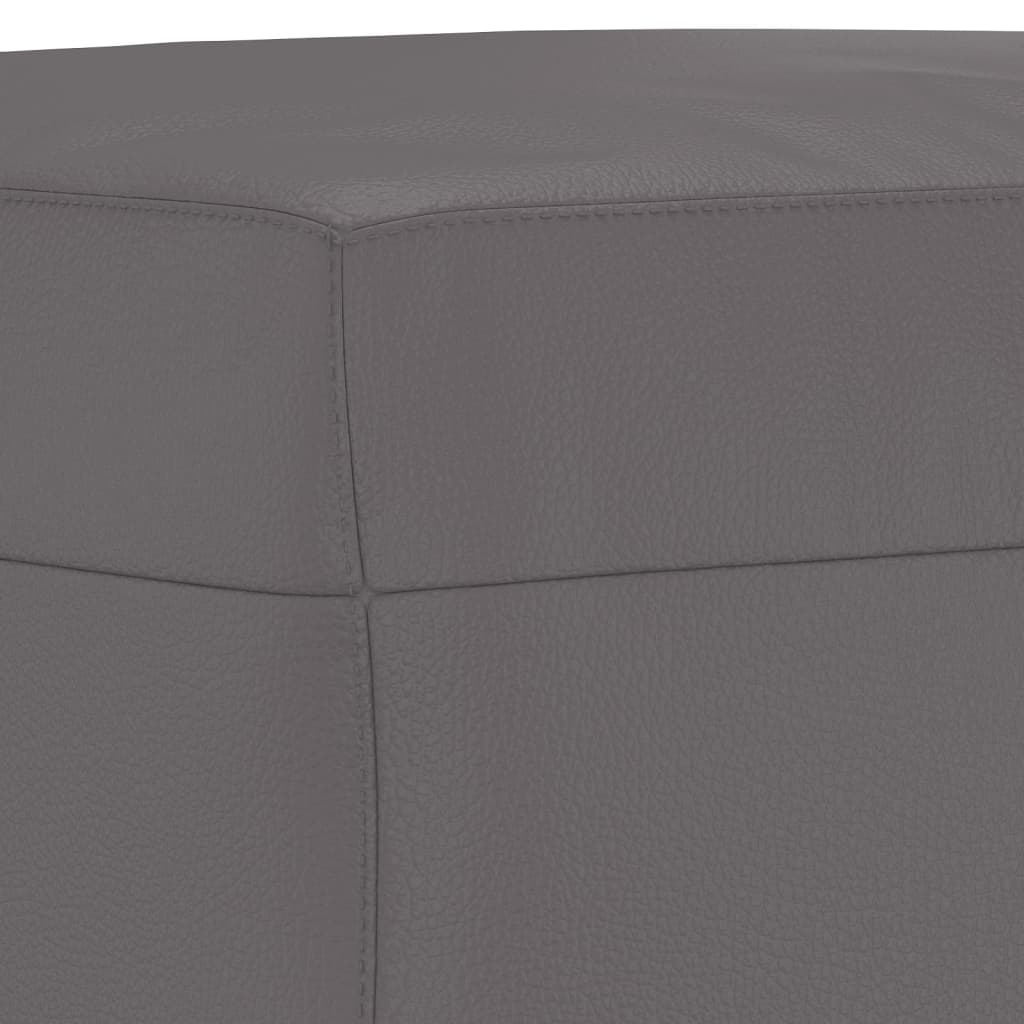 vidaXL Taburet, gri, 70x55x41 cm, piele ecologică vidaXL Taburet, gri, 70x55x41 cm, piele ecologică