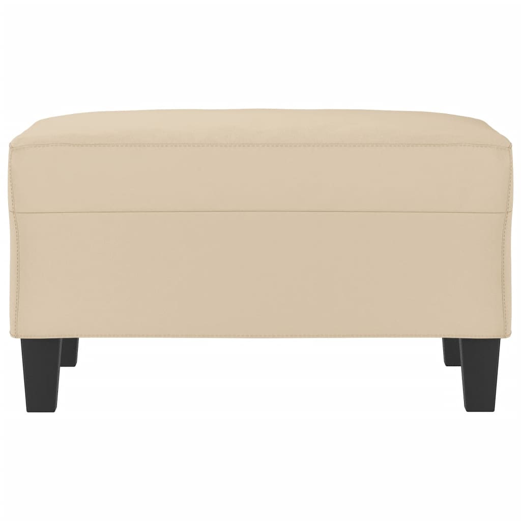 vidaXL Taburet, crem, 70x55x41 cm, microfibră vidaXL Taburet, crem, 70x55x41 cm, microfibră