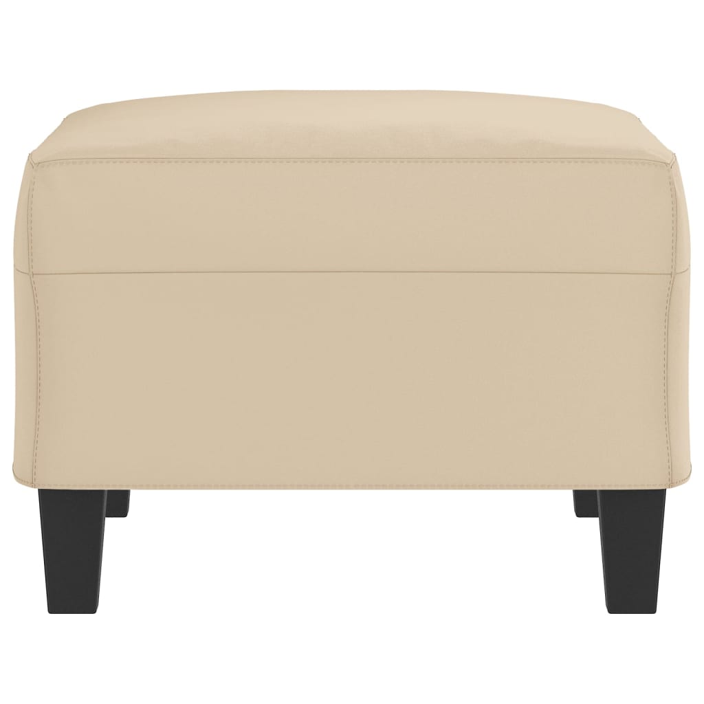 vidaXL Taburet, crem, 70x55x41 cm, microfibră vidaXL Taburet, crem, 70x55x41 cm, microfibră
