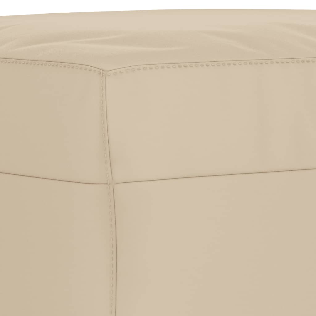 vidaXL Taburet, crem, 70x55x41 cm, microfibră vidaXL Taburet, crem, 70x55x41 cm, microfibră