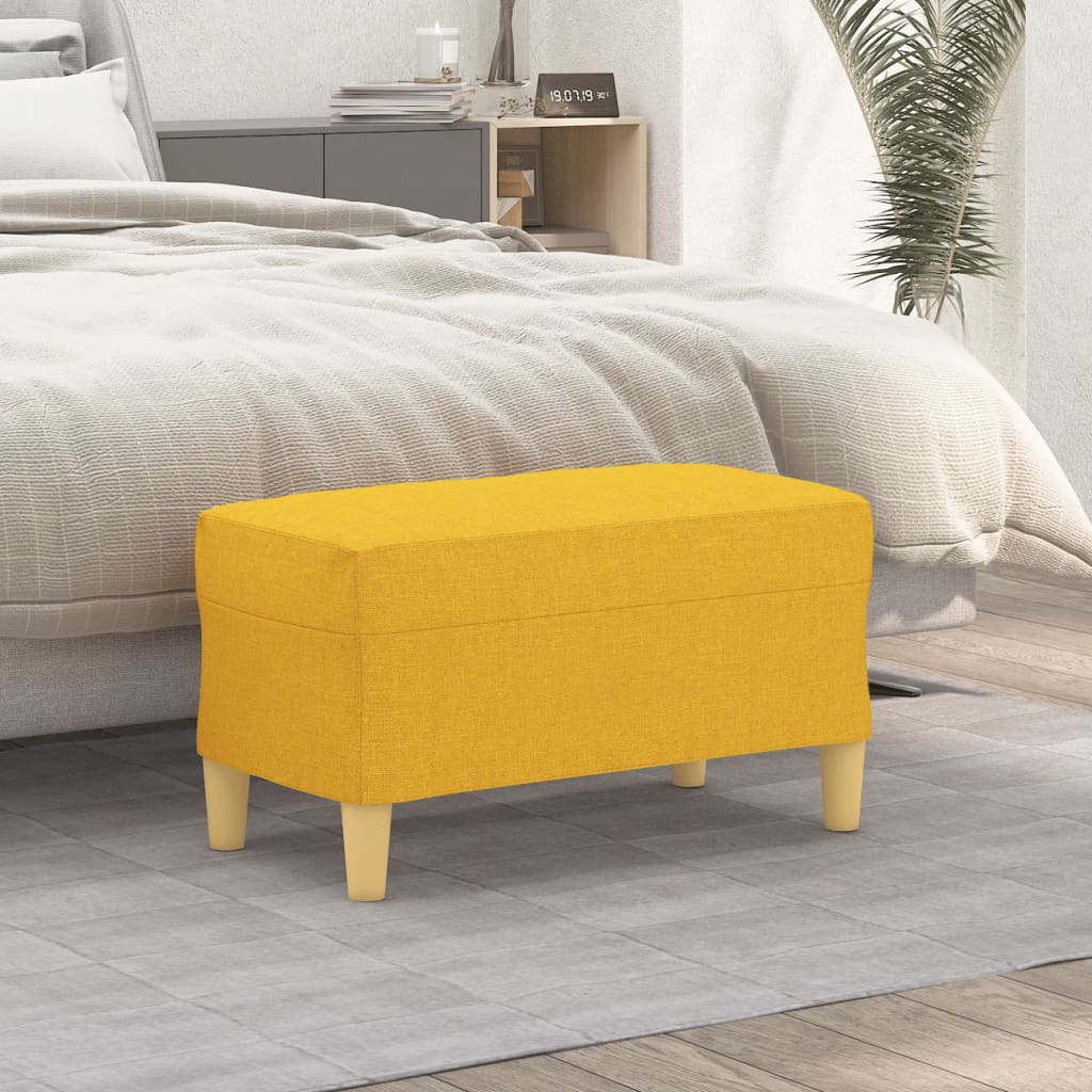 vidaXL Bancă, galben deschis, 70x35x41 cm, textil vidaXL Bancă, galben deschis, 70x35x41 cm, textil